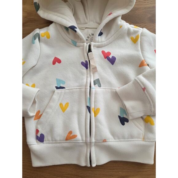 Primary Heart Print Hooded Jacket - Picture 3 of 5